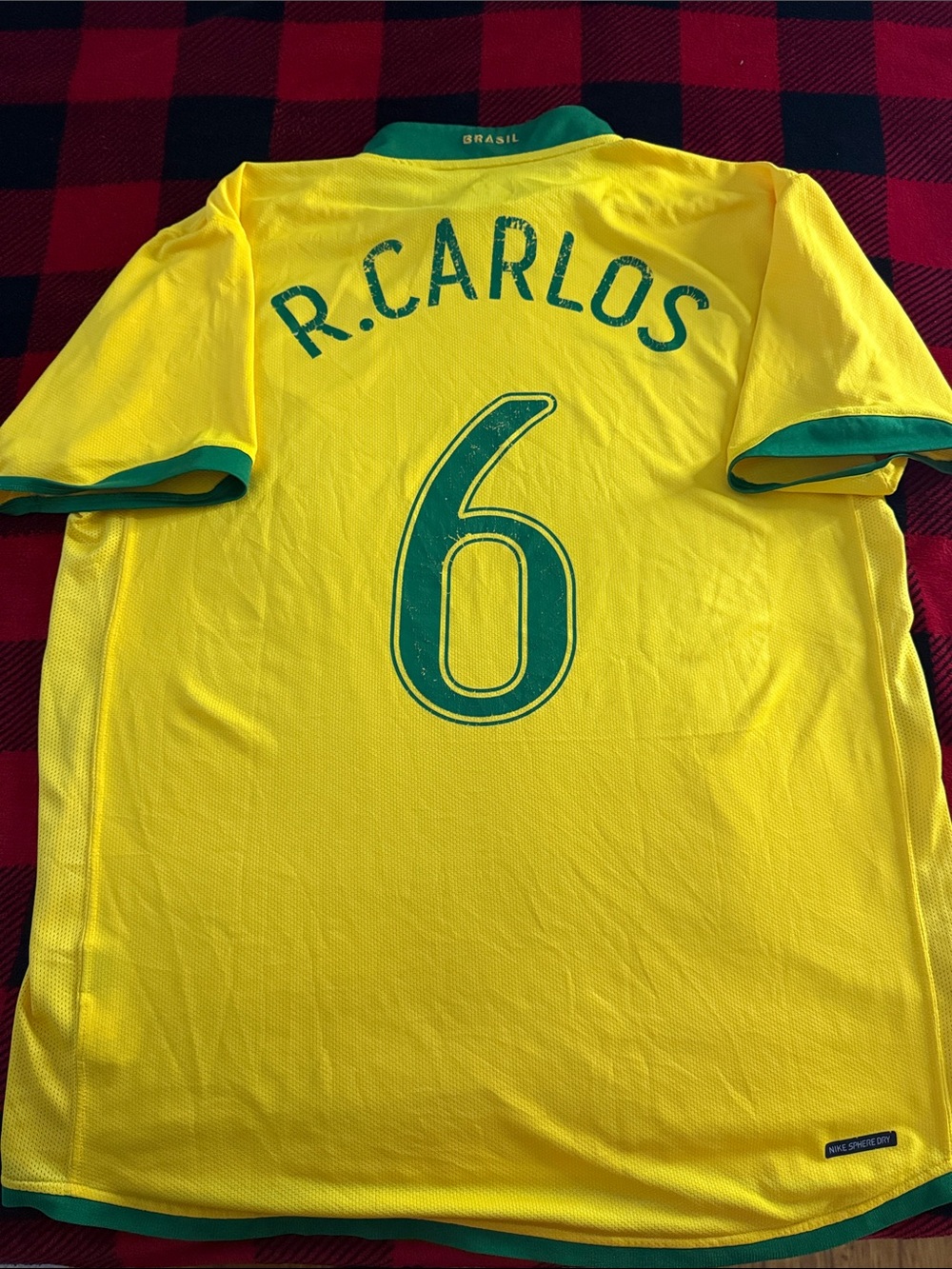 RARE VINTAGE Brazil 🇧🇷 #6 Roberto Carlos 2006 FIFA World Cup Nike Home Jersey